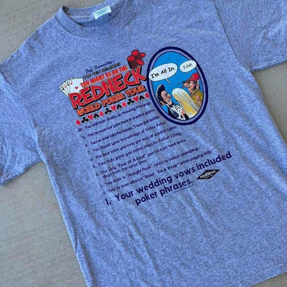 Vintage Funny Redneck World Poker Tour Shirt